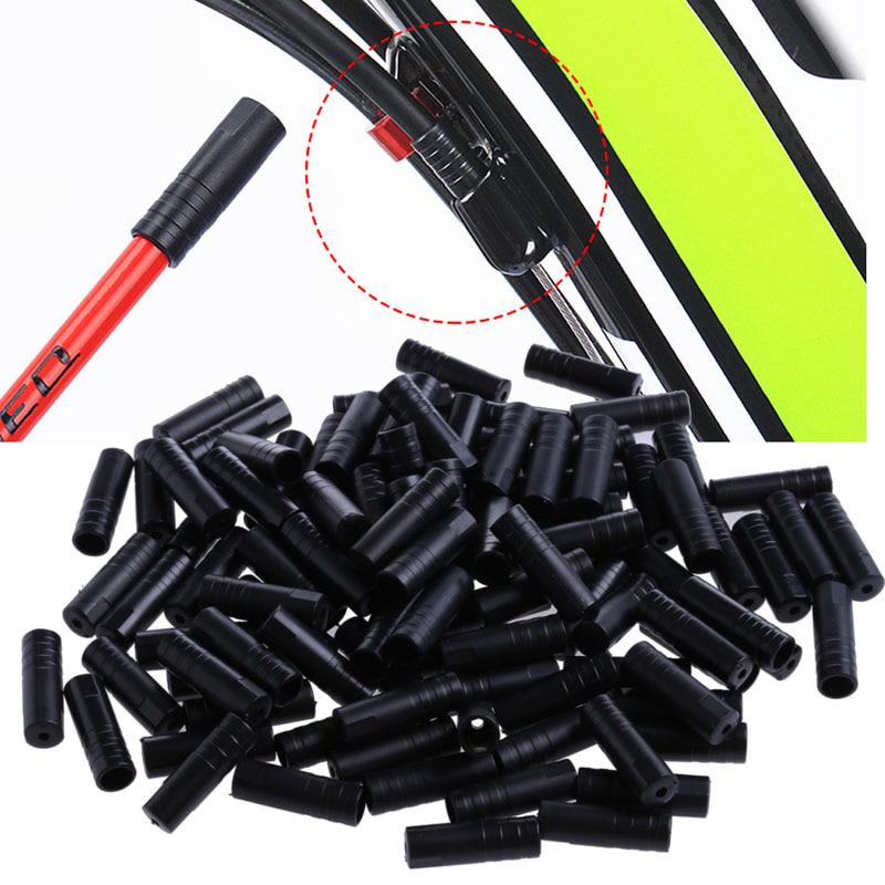 100pcs Housing End Caps Bike Ferrules Ferrule Brake T4O1 Metal Bicycle T G2G5