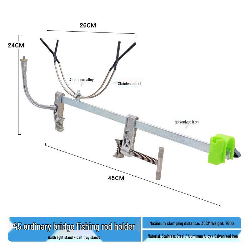 Multi-Functional Fishing Rod Holder for Ice, Boat, and Raft Fishing