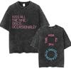 Kiss All The Time Disco Occasionally Washed Tshirt Unisex Women Hip Hop Fashion Oversized Streetwear Unisex Vintage Casual Tshirt