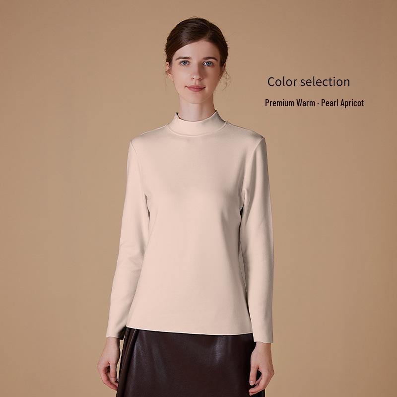 

Бархатный женский топ с полувысоким воротником, самонагревающийся, с начесом, облегающий, с длинным рукавом, зимний M (recommended weight 110-130 jin)