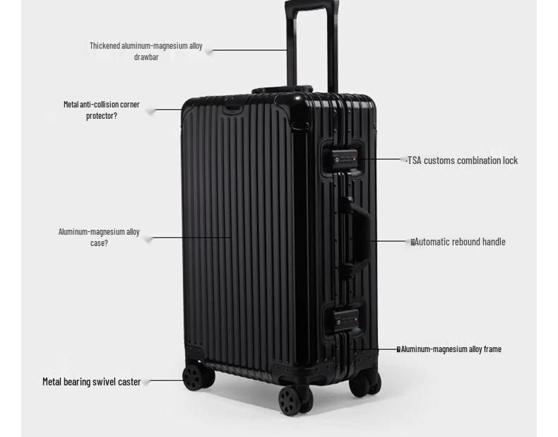 Slightly Flawed Aluminum-Magnesium Carry-on Trolley with Universal Wheels