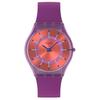 SKIN Quartz Movement Unisex Watch 34mm Red Watch Dial Bio Based Watch Case Silicone Strap SS08V108