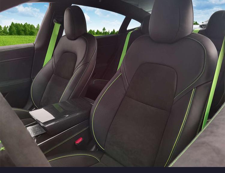 Pink Alcantara Interior Upgrade for Tesla: Personalized Multi-Color Design