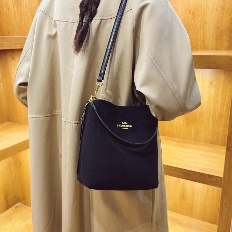 Premium Tasche Damen Herbst und Winter neu Pendler Retro Bucket Bag modische vielseitige Schulter Messenger Bag