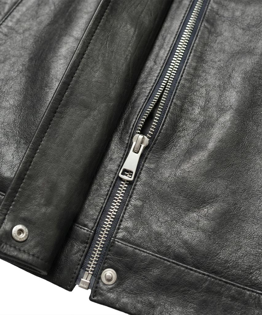 PINBLACK Beige Leather Volume Jumper
