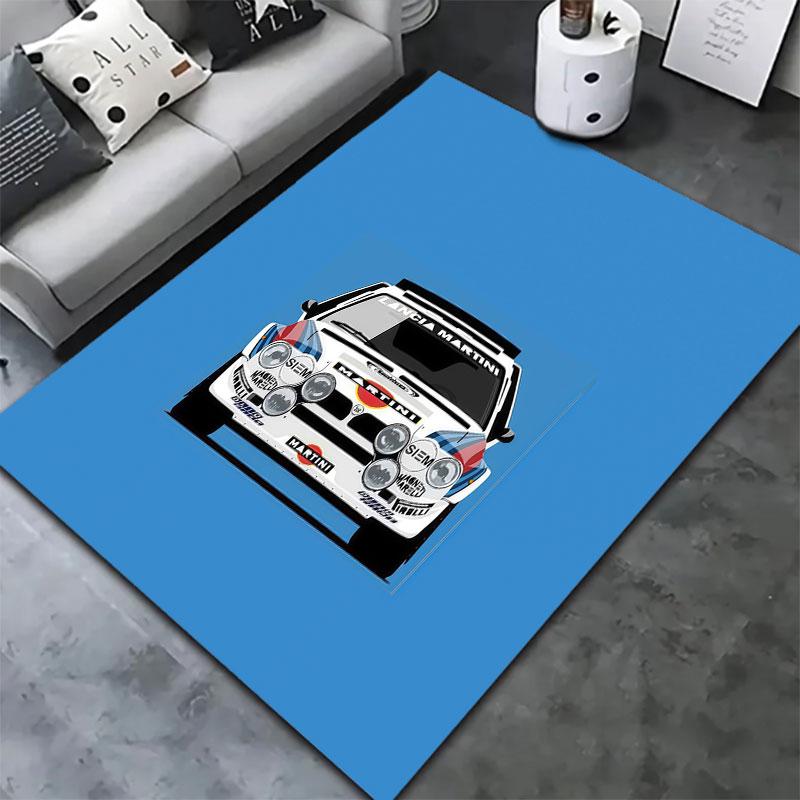 Tappeto Martini Racing per Soggiorno Camera da Letto Casa Decorazione Divano, Tappetino Antiscivolo per Giochi Bambini