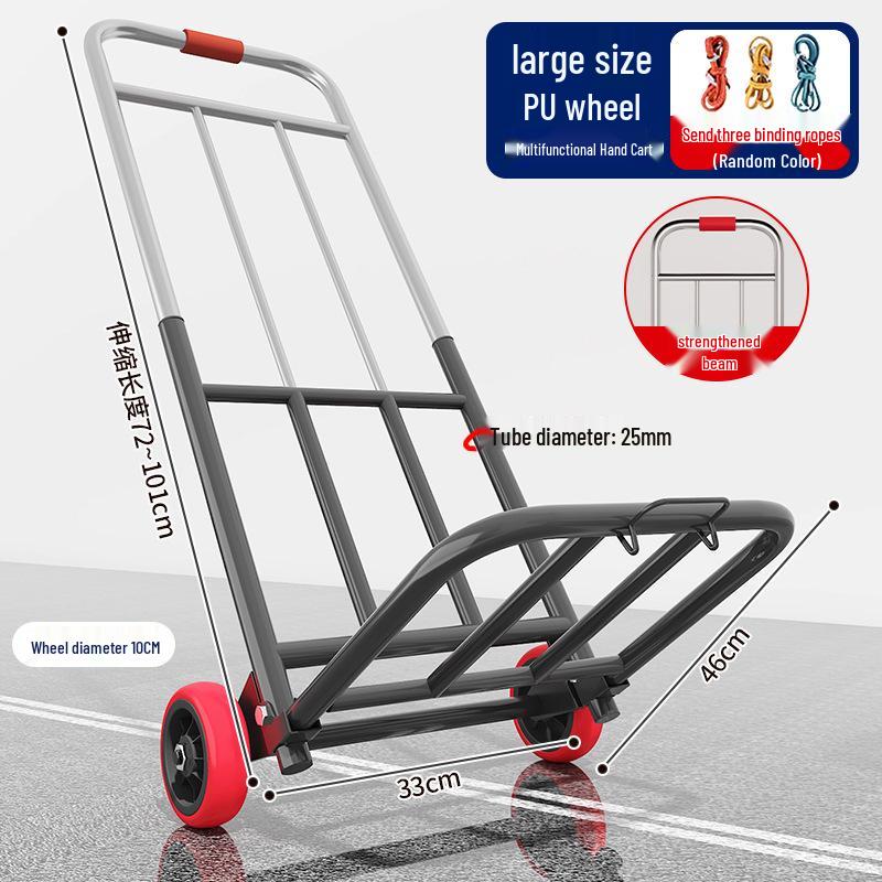 Foldable Hand Cart Trolley for Groceries, Luggage, and Express Delivery