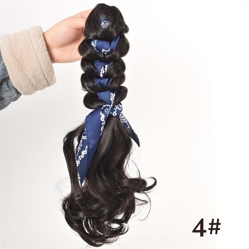 Synthetisches Langes Gewelltes Pferdeschwanz-Haarteil Band-Klammer-Clip Pferdeschwanz für Frauen Hitzebeständiger Pony-Tail-Clip Kunsthaar