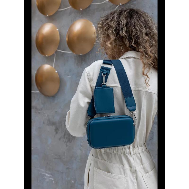 

Мужская сумка-коробка, новая сумка через плечо, модная нейтральная трендовая маленькая квадратная сумка с высококачественной текстурой темно-зеленого