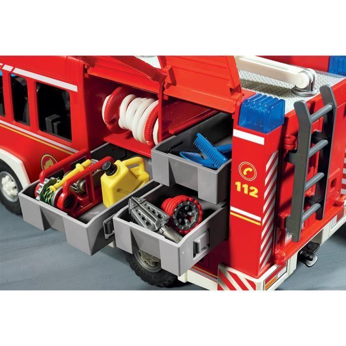 Playmobil 71603 megaset de pompiers, les pompiers, action heroes, 185 pièces, dès 4 ans