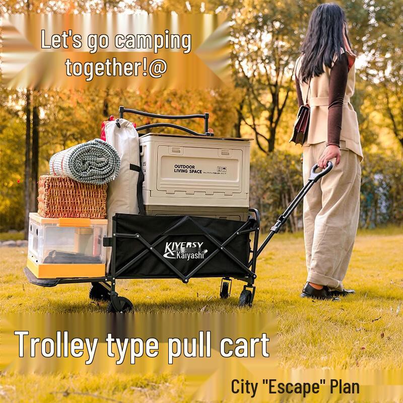 KIYERSY KYS-707 Folding Camp Cart with Rear Door
