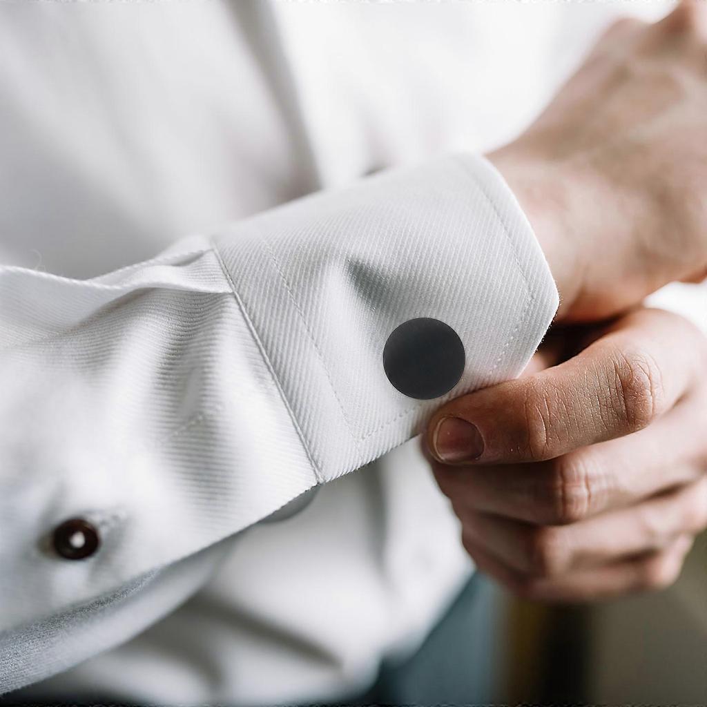 Stainless Steel Cuff Links Suit Cufflinks for Decoration 5Pairs Round Shape
