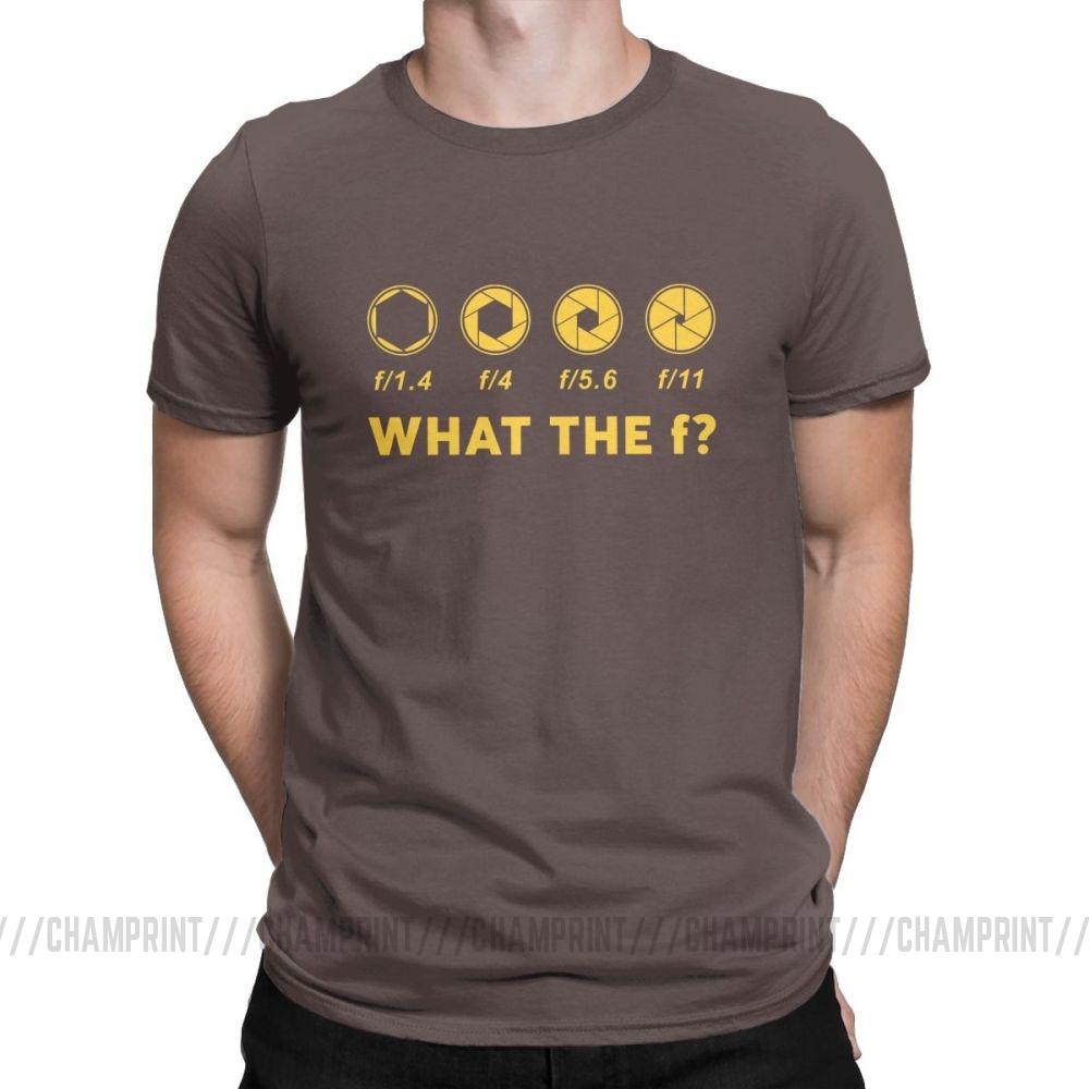 Lustiges Fotografie Blende T-Shirt für Männer Fotograf Was zum Teufel Neuheit Baumwolle T-Shirts Kurzarm