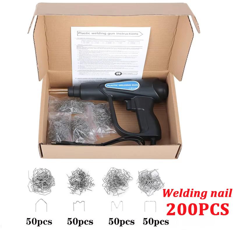 70W 200/800PCS Hot Stapler Plastic Welding Machine Car Bumper Repair Kit PVC Plastic Repairs Hot Stapler Staples Soldering Gun
