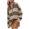 Autumn and Winter New Long Sleeved 1/4 Zipper Pullover with Split Color Block for Women's Sweaters and Hoodies