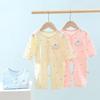 Baby Cotton Long Sleeve Romper With Open Crotch For Newborns And Infants