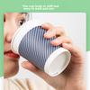 Deli 280ml Disposable Paper Cups, Bamboo Pulp Water Cups, Coffee Cups, Milk Tea And Coffee Shop Cups with Stirrers, 50 Pieces