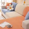 Stretch Washable L-Shaped Corner Sofa Mattress Polar Fleece Couch Cushion Slipcover Chaise Lounge Covers