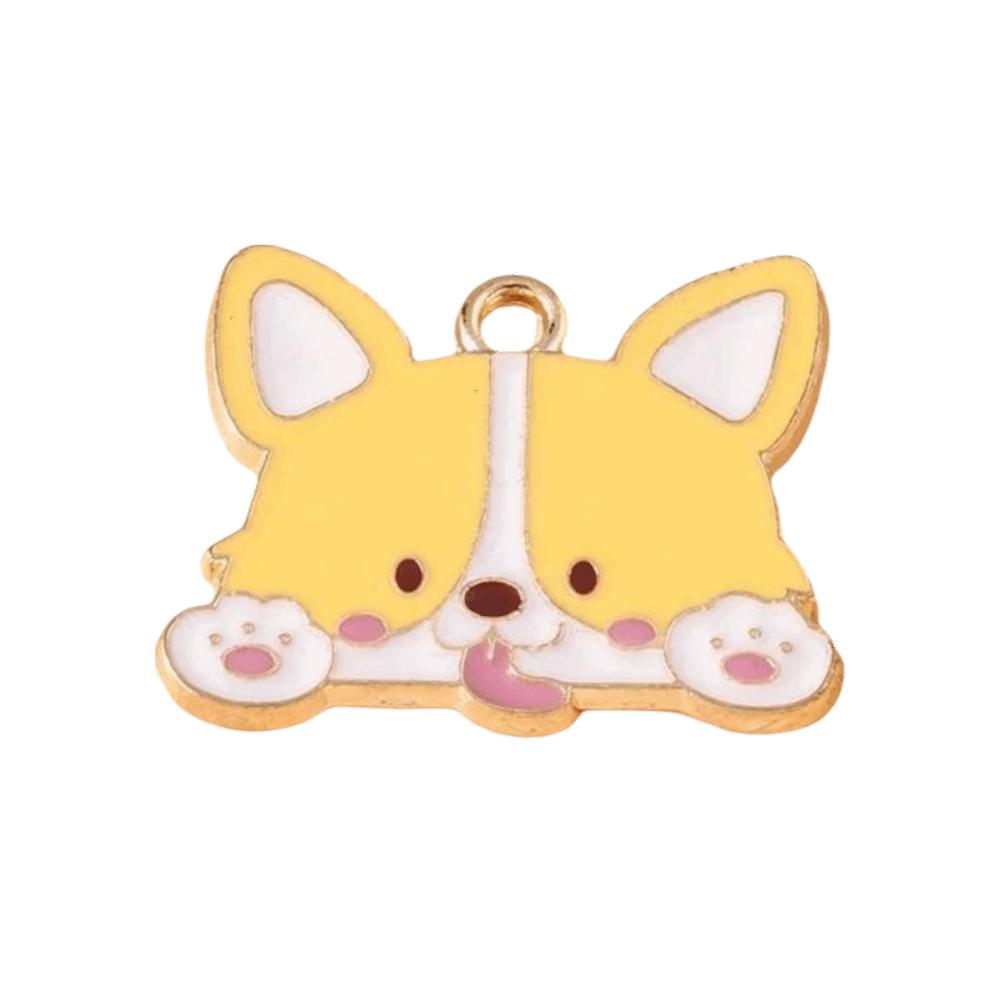 10Pcs/Set Handmade Enamel Dog Charms Alloy Necklace Charms Cute Jewelry Making Charms  Jewelry