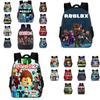 Roblox Double Layer Waterproof Backpack With Floral Print For Kids Perfect For School And Travel
