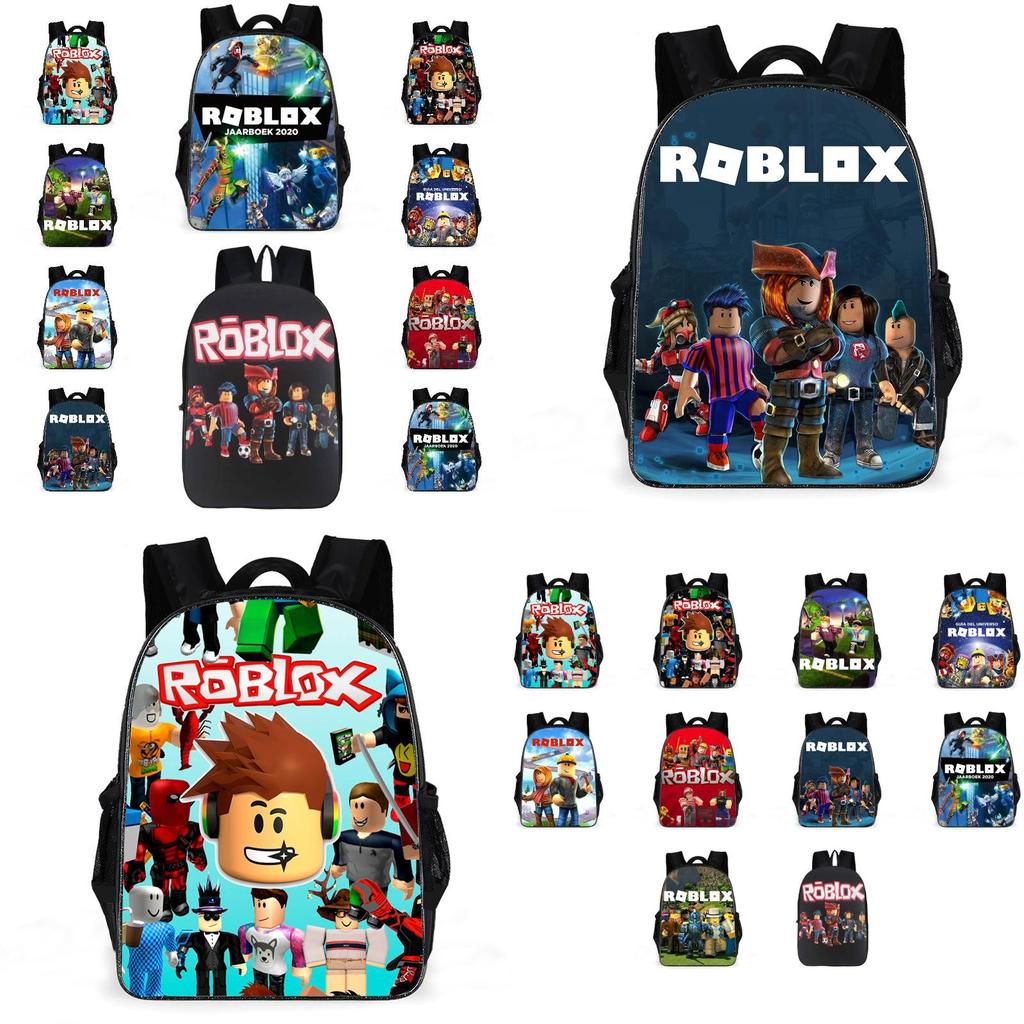 Roblox Double Layer Waterproof Backpack With Floral Print For Kids Perfect For School And Travel