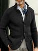 Men's Casual Long Sleeve Solid Color Knit Jacket