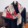 Spring and Autumn New Fashion 91 Square Scarf Women's Silk Scarf Foreign Style Shawl Neck Protection External Decorative Scarf Scarf
