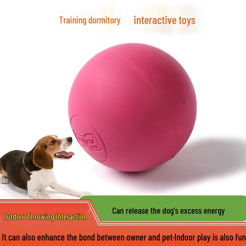EETOYS Durable Rubber Chew & Fetch Dog Ball - 2 Pack