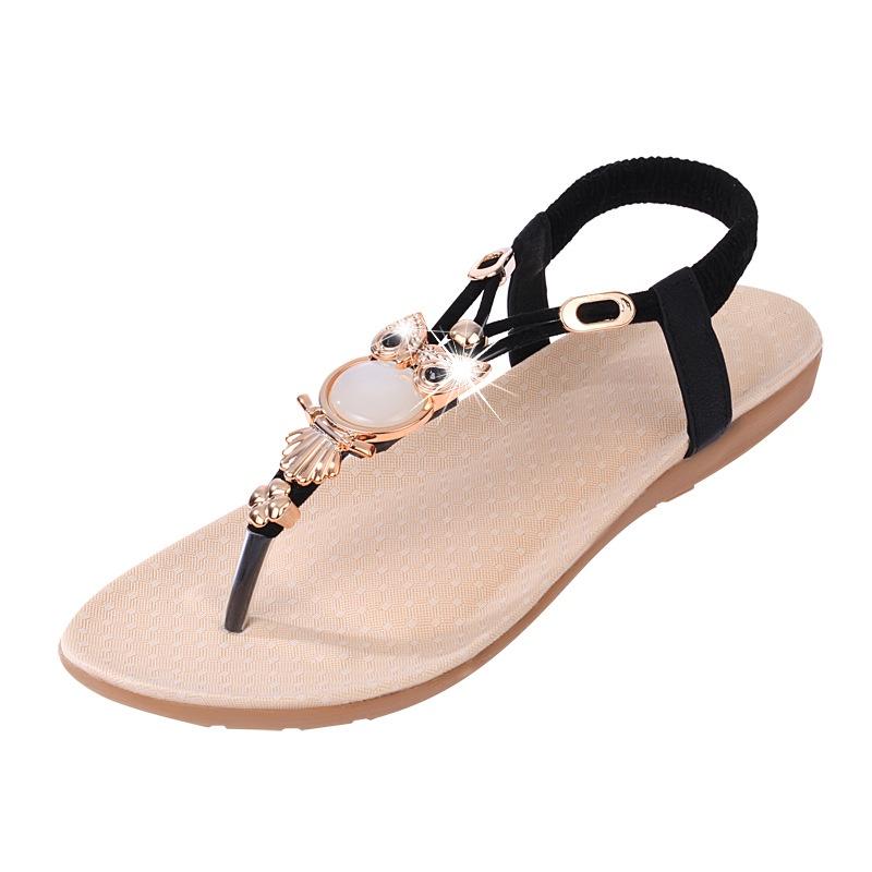 Versatile Women Bohemia Buckle Flat Shoes Sandals For Everyday Comfort And Fashion