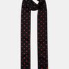 RECLOW DOT SILK LONG SCARF BLACK