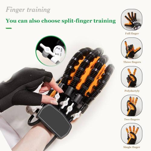 ASHLGQB Hand Rehabilitation Robot Gloves, Stroke Recovery Device, Adjustable Strength, Rechargeable Right and Left Hand Finger Rehabilitation Trainer