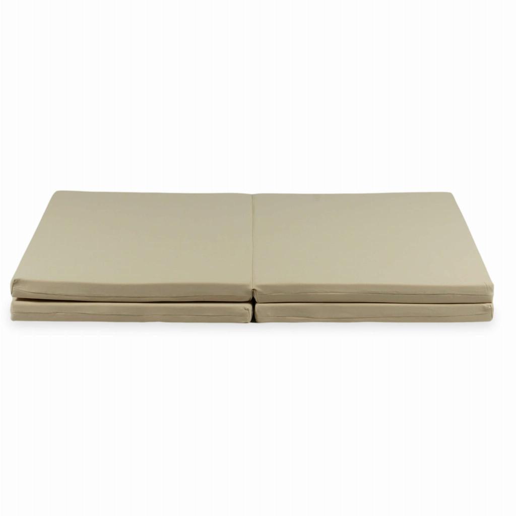 Tappeto Gioco 120X120cm Per Bambino Quadrato Pieghevole, Beige