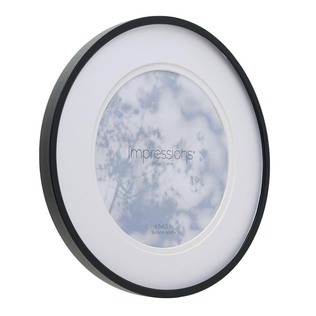 Impressions Round Black Photo Frame 10