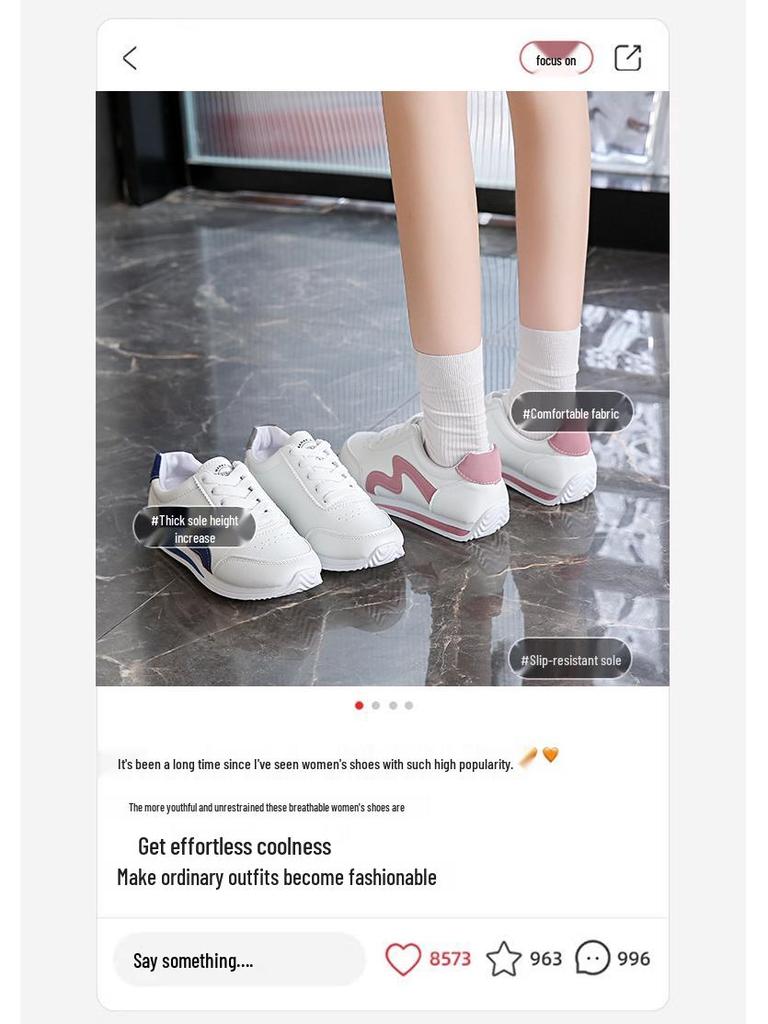 Forrest Gump Women's 2025 Lightweight Breathable Leather Running Shoes - Versatile & Soft Sole for Summer.