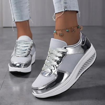 Damskie buty płaskie antypoślizgowe outdoorowe buty do chodzenia dla kobiet sneakersy damskie sneakersy na koturnie casualowe buty wulkanizowane na grubej podeszwie