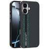 ABEEL For iPhone 17 Case PC+TPU+Aluminum Alloy+PU Leather Phone Cover Compatible with MagSafe