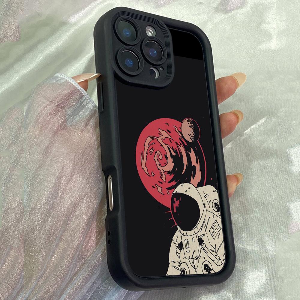 JT30 Astronaut Design Art Phone for for iPhone 17 16 Pro Max Samsung S26 Ultra A17 A16 A06 A07 Xiaomi 15T Redmi Note 14 Pro Plus Soft TPU Case Cover