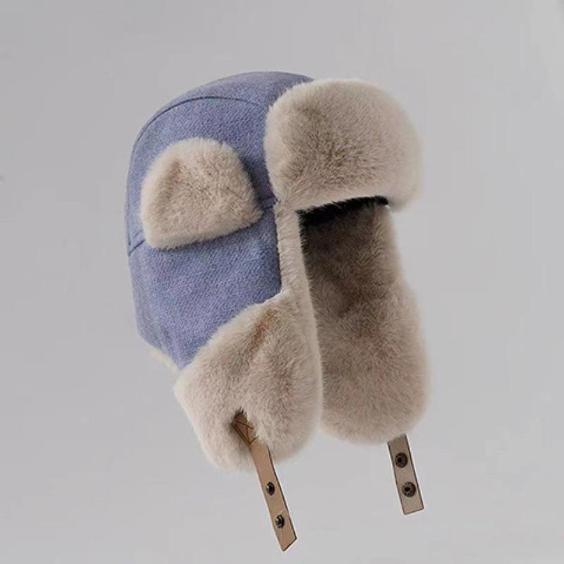 Thunderhead Cap Men's Fall and Winter Warm Cotton Cap Children's Mask Cap Plush Ear Protection Cycling Cap Europe and The United States