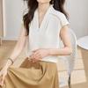 NaVaVa Women Vintage Pearl Point V Neck Cap sleeVe Blouse Nb2718