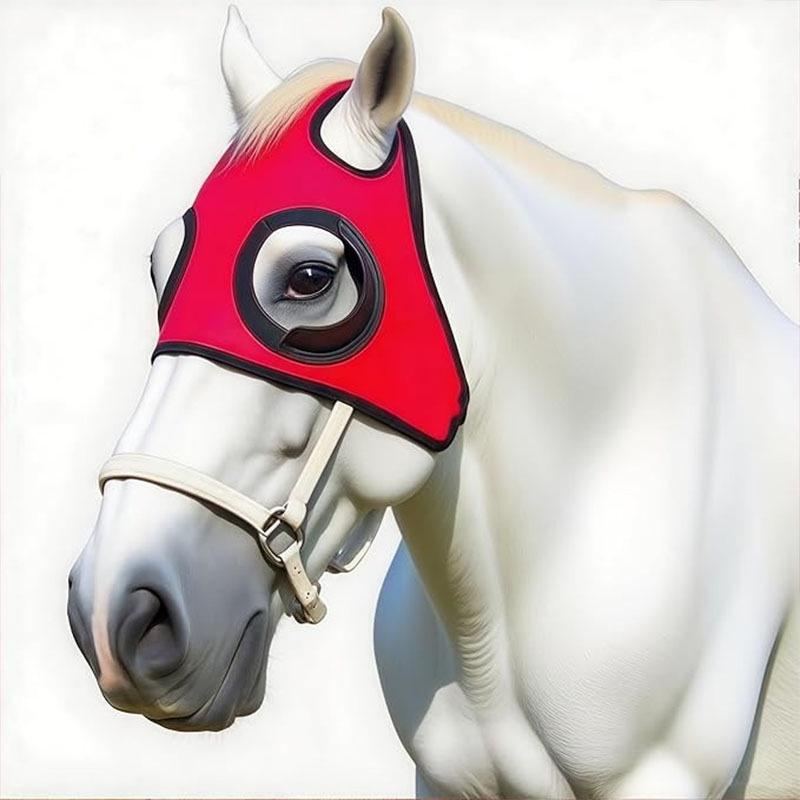Reiterpferd-Gesichtsmaske - Mücken- und Insektenschutz Fliegennetz