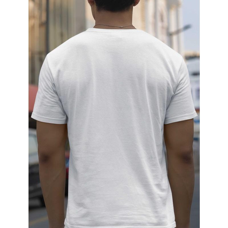 Men'S Summer T-Shirt Made of, Featuring Micro-Stretch Knitted Fabric, Printed Design, And a Regular Fit, Perfect for Casual Sportswear