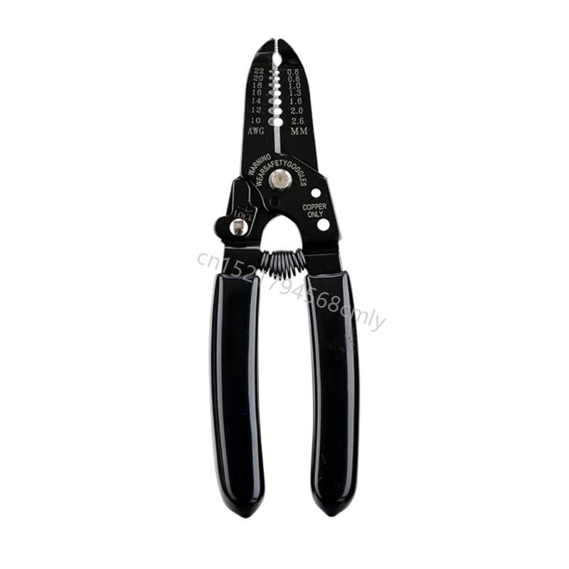 Precisions Electrician's Wire Stripper Crimping Tool Robusts Carbon Steel Cable Cutter Pliers for Great Performances 6XDE