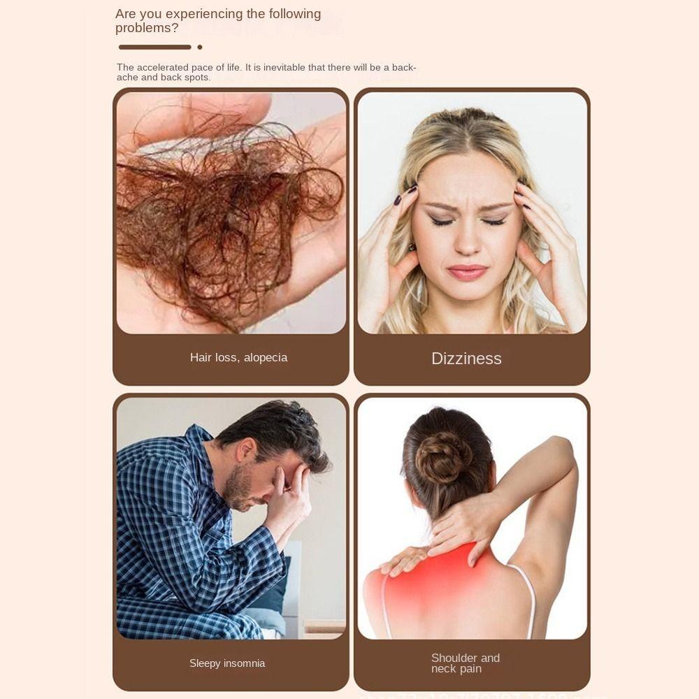Blood Circulation Head Massage Comb Scalp Relax Sandalwood Hair Comb  Women/Girl