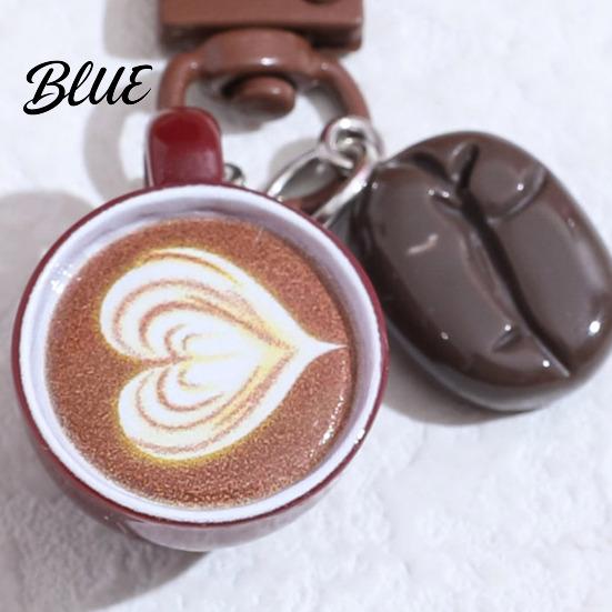 Schattige Koffie Sleutelhanger Mok Sleutelhanger Creatieve Hanger Mini Latte Art
