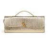 Premium Clutch Bag Horizontal Trendy Dinner Bag Crocodile Pattern Retro Shoulder Oblique Span Baguette Women'S Bag