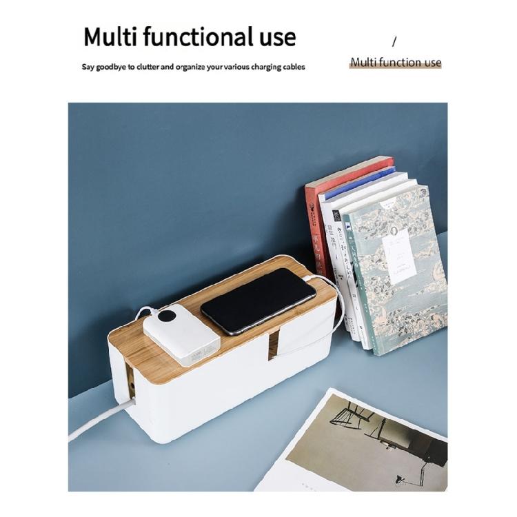 Moderne Natur-Akzent-Kordel-Organizer-Box Kunststoff-Elektronik-Aufbewahrungsbox Merkmal Großes Fachdesign