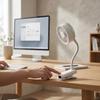Handheld Clip Fan USB Desk Fan Portable   Fan with Hose Clamp Outdoor 360 Degree Rotation Smart Display Screen Clamp Fan for   Study Travel