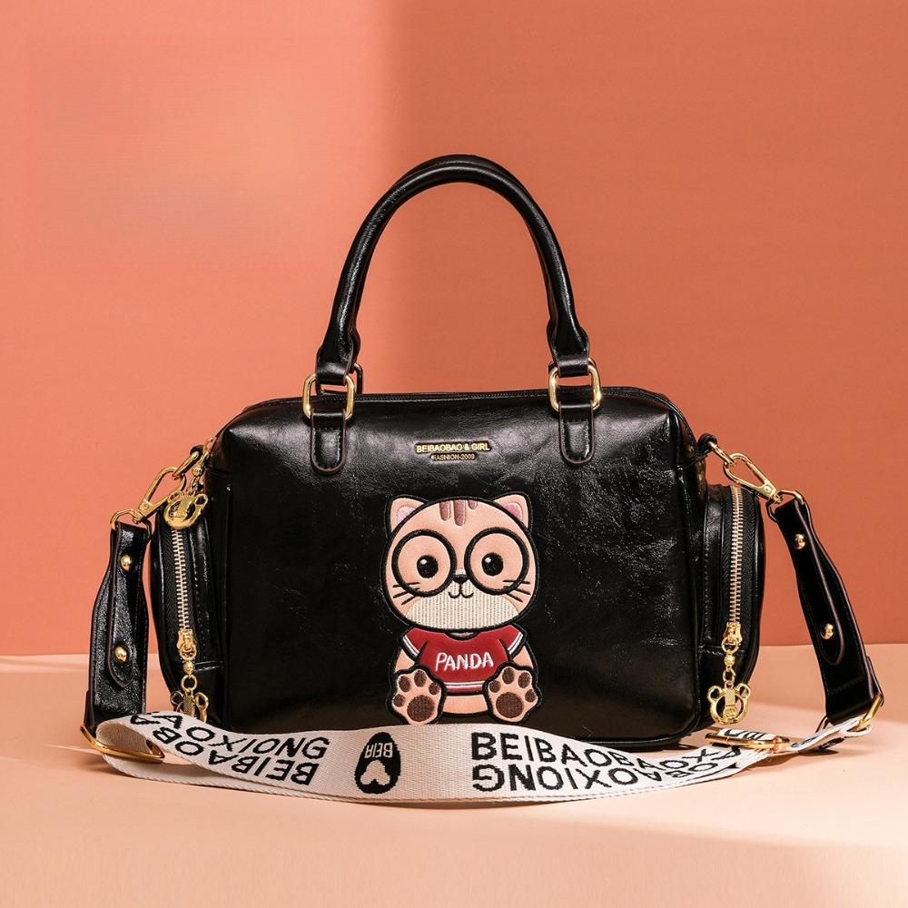 BEIBAOBAO New Design Versatile Women's Handbags Fashionable Foreign Style Ladies Tote Bag Cute Cartoon Single Shoulder Bag High Sense PU Messenger Bag