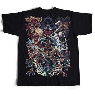 Attack of Titan Giant Peripheral Clothes Short Sleeve T-Shirt Anime Unisex Oversized Short High-end Luxury Unisex  Comfortable