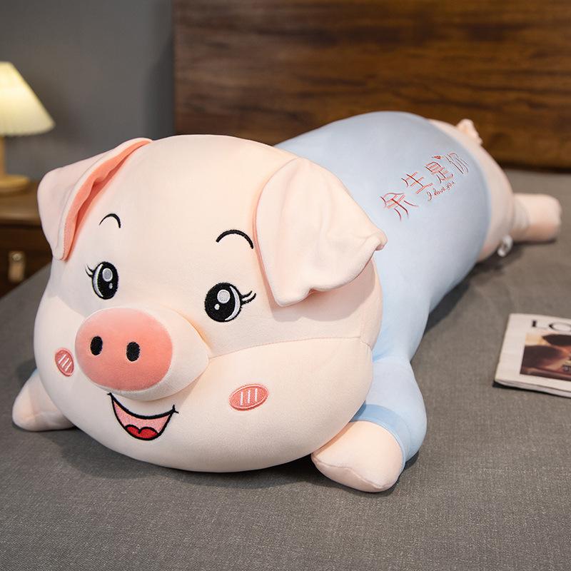 

Large Soft Lying Pig Throw Pillow Plush Toy Doll Pig Doll Girl Bed Sleeping Soothing Rag Doll 80cm（0.85kg）